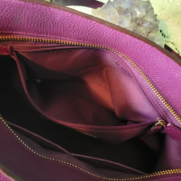 Coach | Purple Pebbled Small Sohia Tote - Picture 10 of 16